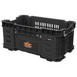 Keter ROC Pro Gear Heay Duty Tool Opbergkrat, 25 jaar garantie, modulair, stapelbaar, lichtgewicht, duurzaam, zwart
