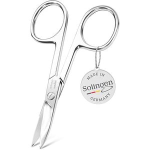 TITANIA Solingen nagelschaar (9,5 cm) • gebogen en extra scherp • voor professionele manicure • koolstofstaal • Made in Germany