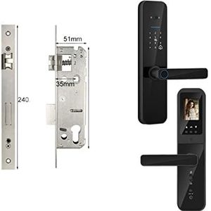 Smart Door Lock, Tuya Digitaal Elektronisch Smart Deurslot Met Biometrische Camera Vingerafdruk Smart Card Wachtwoord Sleutel Ontgrendelen,ondersteunt vingerafdrukontgrendeling(240x22(3585))
