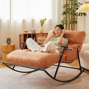 Moderne dubbele moderne bankligstoel met kussen, ademende schommelstoel in de slaapkamer, fauteuil in de tuin met armleuningen, campingschommelstoel zonder zwaartekracht, ergonomische stoel.