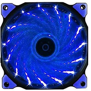 120 mm Pc Computer ultra stil LED Koelventilator radiator, 1 2 cm 120x120x2 5 mm 12V computerventilator, 1 2VDC 3P IDE 4D (2wire) (Blade Color : 2pcs blue)