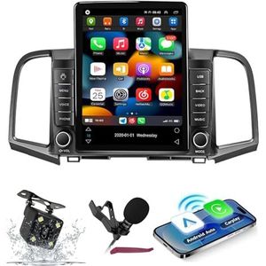Android 14 Autoradio Navi voor T-oyota Venza (2008-2016) 9.7 ""Verticale schermradio met draadloze carplay Android Car GPS met Bluetooth 5.0 HIFI FM 5G-WiFi SWC MIC-camera,M600s