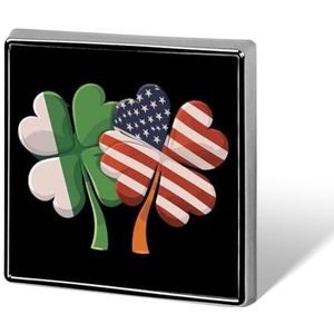 St Patricks Day USA Ierland Vlag Pin Badge Vierkante Identiteit Pins Broches Knop Badges voor Hoeden Jassen Decor