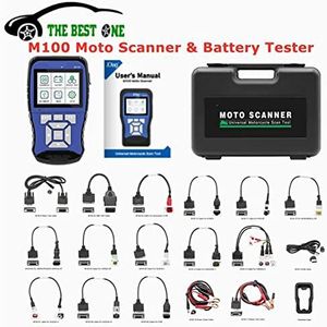 Batterijbelastingstester, M100 Motorcycle Diagnostic Tool Universal Motorbike Scanner 2in1 M100 Pro Motor scan batterijtester gratis verzending voor zware vrachtwagenmotorfietsen(M100 PRO Full)