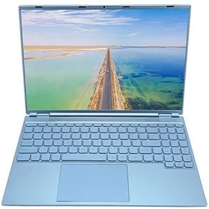 16 Inch Laptop, voor Windows10 11 Verlicht Toetsenbord 1920x1200 Resolutie Draagbare Laptop voor Thuis (12GB+64GB EU-stekker)