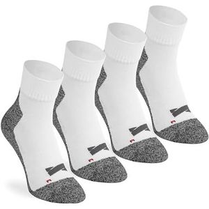 ORIGINAL BASICS Coolmax® Multisportsokken voor heren en dames, 2/4/8 paar, 4 paar (wit-grijs), 35/38 EU