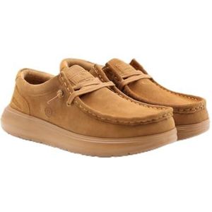 Serge Blanco Bateau Saint Jean suède bruin camel - stadsschoenen heren