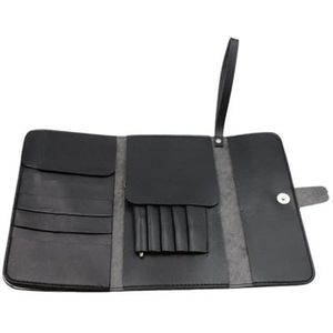 FOVAOK Opvouwbare Haar Schaar Tas PU Lederen Schaar Pack Kapper Kappers Tool Pouch Case, 1 kleur, 1PCS