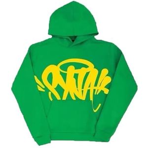 Syna World Katoenen Sweatshirt Met Korte Capuchon Heren,Zomer Trainingspak T-shirt Met Shorts,groen,blauw,rood,Kort Korte Mouwen Shorts Jogging,casual Unisex Sweatsuit-set (Color : Green, Grootte :