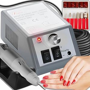 Retoo Nail File, Nagelfrees, freesnagels max. 20.000 omw/min, elektrische nagelvijl met voetpedaal voor gelnagels, acrylnagels, elektrische nagelfrees voor nagelstudio thuis, incl. 6 bits
