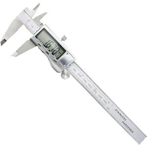 Elektronische schuifmaat, digitale schuifmaat van metaal, professioneel meetinstrument, diktemeter, elektronische diepteliniaal, precisiemeting (A)