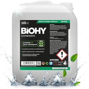 BiOHY Zachte zeep (10 Liter Busje) | Vloerreiniger CONCENTRATE | Natuurlijke ingrediënten | toepasbaar op alle gevoelige oppervlakken | rubber, linoleum,PVC (Schmierseife)