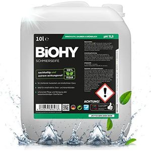 BiOHY Zachte zeep (10 Liter Busje) | Vloerreiniger CONCENTRATE | Natuurlijke ingrediënten | toepasbaar op alle gevoelige oppervlakken | rubber, linoleum,PVC (Schmierseife)