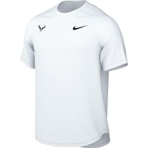 Nike Top Rafa Dri-Fit Challenger Top SS voor heren, wit/zwart, DV2887-100, XXL