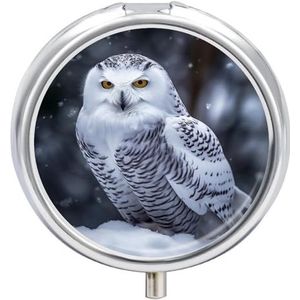 Arctic Uil Pillendoos Ronde Draagbare Pillenorganisator Waterdichte Dagelijkse Vitamine Houder Dozen Creatieve 3 Compartiment Geneeskunde Pil Case voor Portemonnee Of Pocket