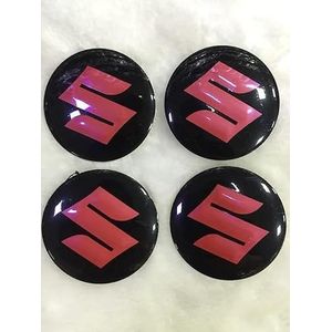 4 stks Auto Wiel Center Hub Caps voor Suzuki 55mm, Hub Center Caps Auto Wiel Center Cap Wiel Center Caps, Waterdichte en Roestwerende Auto Accessoires,C