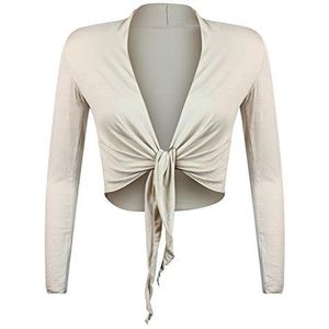 Glamexx24 elegant Bolero damesjack met lange mouwen Made in Italy