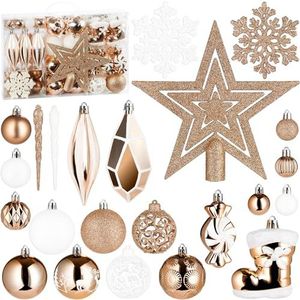 Kerstsneeuwvlokken, 36 stuks, glitter, sneeuwvlokken, plastic ophangen, kerstdecoratie, hangende ornamenten, sneeuwvlokkendecoratie voor kerstboomversiering