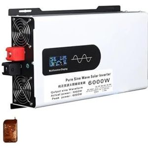 Spanningsomvormer 220V 6000W Power 12V 24V 48V 60V 72V Converter Zonne-auto-omvormer Off Grid Wandmontage Zuivere Sinusomvormer Omvormer(96V,240V(60Hz),B 6000W)
