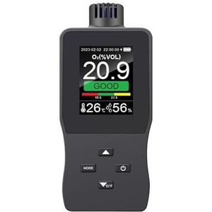 Digitale zuurstofdetector Luchtzuurstofconcentratie Alarmwaarde USB Oplaadbaar O₂-haltetester 2,8-inch TFT-zuurstofmeter Nauwkeurige sensoren voor snelle detectie
