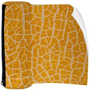 Potlood Case Pen Tas Houder met Rits Coin Organizer Tassen Make-up Cosmetische Pouch voor Vrouwen Tiener Meisjes Jongens Kinderen, Oranje Cantaloupe Patroon