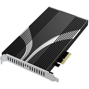 SABRENT PCIe SSD-adapter (4-in-1) NVMe M.2 naar PCIe 3.0-kaart x4-sleuven met aluminium koellichaam, 4 NVMe-kaarten in 1 sleuf, PCIe NVMe-adapter voor Mac, PC (EC-P3X4)