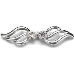 Shirt Cinch Swirl Clip Cape Clips, Sjaal Cardigan Clips Pak van 3 Zinklegering Strass Multicolor(3-silver)