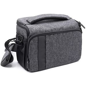 vhbw Cameratas compatibel met Nikon D3100, D3200, D3300, D3400, D500, D5100, D5200, D5300, D5500, D5600, D610, D7200, D7500 Canvas grijs/zwart, zwart, grijs, Tas