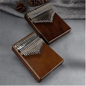 Kalimba 21 toetsen/17 toetsen walnoot professionele draagbare schattige muziekinstrument beginners duimpiano chromatische toonladder (Size : 21)