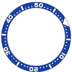 MZPOZB Horloge bezels en inzetstukken wijzerplaat 38 mm diameter blauwe keramische bezel insert 40 mm horloge bezel insert (kleur: blauw 1)