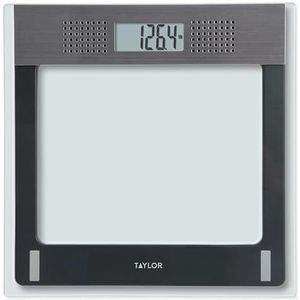 Taylor Elektronische glazen sprekende badkamerweegschaal, 420 lbs. Capaciteit