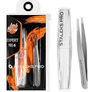 STALEKS PRO Pincet voor dunne, dunne wenkbrauwen, nauwkeurig roestvrij staal, Expert 10/4