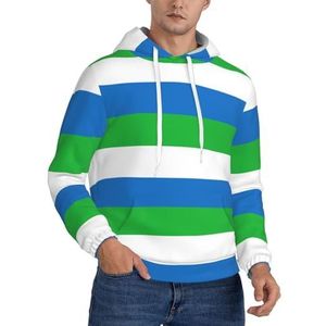 Jkkghll Sierra Leone Vlag Print Heren Hooded Warme Lichtgewicht Trui Voor Winter Herfst En Lente Casual Wear, Zwart, XS