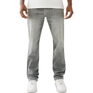 True Religion Ricky Straight Leg Jeans, Chalk Grey Wash, 32W / 34L