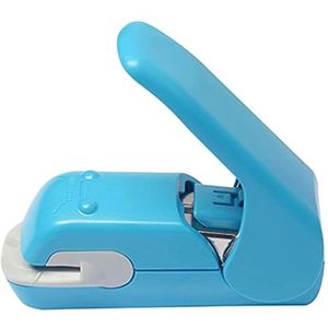 Nietmachine Staple GRATIS Nietmachine Tijdbesparende Moeilijk Naald Gratis Handhled Stapler Mini Draagbaar Nietjes (Size : Blue)