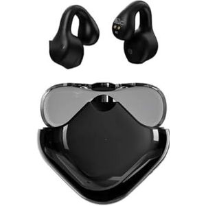 ruisonderdrukkende headsets XT61-hoofdtelefoon Met Microfoon, HiFi-geluidskwaliteit, Innovatief 3D-ontwerp Oorclip, Beste Cadeaus Voor Mannen En Vrouwen Bluetooth-oordopjes(Black)