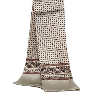 UK_Stone 100% zijden paisley bloemen halsdoek heren sjaal, paisley # 8 Beige, Größe: 160*28cm(62,4""x 10,92"")