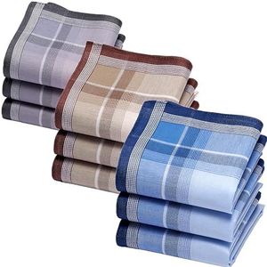 Traditionele Grote Mannenzakdoeken - Groot Formaat 40cm x 40cm - 100% Katoen - Gekleurde Randen - Max Model