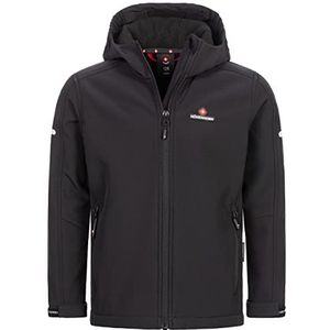 Höhenhorn Cledo-softshell kinderjas, overgangsjas, buiten, winddicht, waterdicht, luchtdoorlatend, Zwarte klassieker, 140