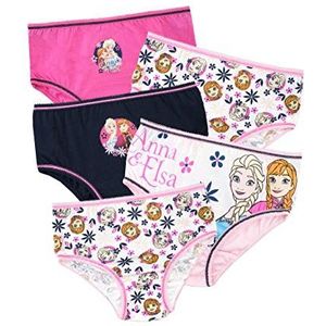 Disney Meisjesonderbroeken | Frozen meisjesondergoed | Anna & Elsa katoenen broek van 5 stuks, Meerkleurig, 2-3 jaar