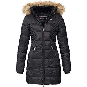 Geographical Norway - Abeille - Damesparka - Zwart - Winddicht - Met Capuchon