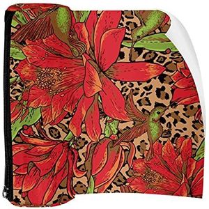 Potlood Case Rood Equinox Bloem Pouch Bag Pen Rits Tas voor Kantoorartikelen Reizen School Student Supplies