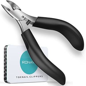 RONAVO Toenail Clippers for Thick Nails (Zwarte (voor ingesloten nagels))