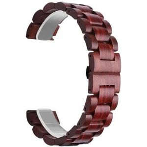 20mm 22mm houten horlogeband for Seiko for Omega for Rolex Sport polsband vervangende armband for Huawei Watch GT2e Pro band (Color : Red, Size : 20mm)