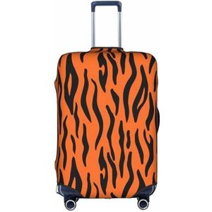 Wratle Koffer Cover Protectors Elastische Bagage Covers Past 18-30 Inch Bagage Gekleurde Kwallen, Tijger strepen oranje patroon, M