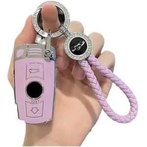 Autosleutel beschermhoes Zachte Tpu Auto Afstandsbediening Sleutel Case Cover Shell Fob Sleutelhanger Accessoires Voor Bmw 1 3 5 7 Serie CAS3 X5 X6 Z4 E90 E91 E92 E60 Sleutel Shell(Purple Set C)