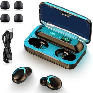 Draadloze hoofdtelefoon, Bluetooth 5.1, Draadloze Oordopjes met Microfoon, Ruisonderdrukking, IP7 Waterdicht, Bluetooth Stereo Hifi Hoofdtelefoon