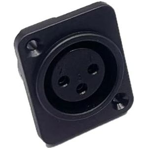JSGHGDF Ruisbestendige 3Pin XLR Panel Connector ABS Legering Afgeschermde Terminal Veilige Adapter XLR Connector Live Sound