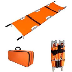 PA-DABAOO Opvouwbare Brancard Flexibele Vouwtransport Brancard, Draagbare Transporteenheid Brancard, Aluminium Legering Draagbare Brancard Met Draagtas,Oranje