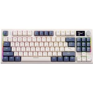 Fegtrtyoa K86 Tri-Mode RGB Hot-Swappable Russische Mechanische Toetsenbord Russische Draadloze Bluetooth Russische Gaming Toetsenbord, C Gemakkelijk installeren